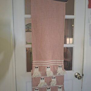 Pink Table Runner with Ghosts